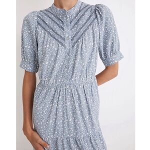 Madewell Embroidered Puff Sleeve Dress